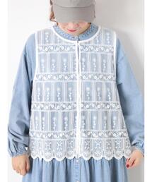 Samansa Mos2 | 裾スカラップレースベスト(シャツ/ブラウス)