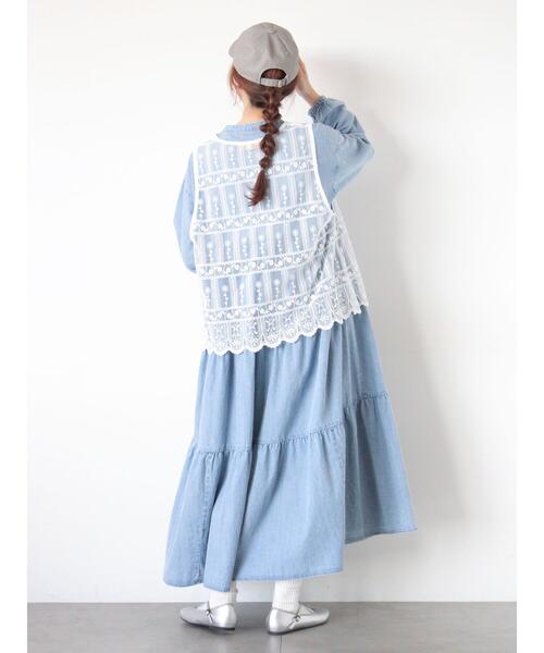 Samansa Mos2（サマンサ モスモス）の「裾スカラップレースベスト（シャツ/ブラウス・レディース・オフホワイト/ブラック・F）」の8枚目の写真