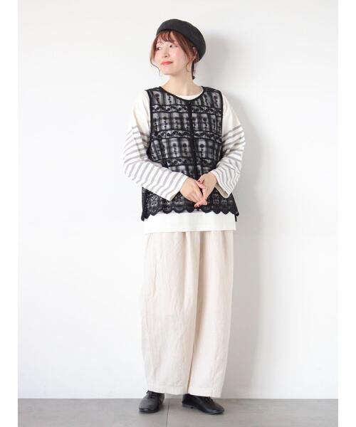 Samansa Mos2（サマンサ モスモス）の「裾スカラップレースベスト（シャツ/ブラウス・レディース・オフホワイト/ブラック・F）」の14枚目の写真