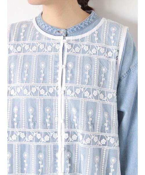 Samansa Mos2（サマンサ モスモス）の「裾スカラップレースベスト（シャツ/ブラウス・レディース・オフホワイト/ブラック・F）」の18枚目の写真