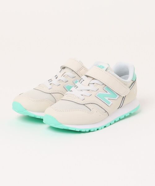 NEW BALANCE(ニューバランス)の「new balance ニューバランス Y373【軽量/細幅】キッズスニーカー 子供靴 ストラップシューズ 1本ベルト Y37314C ベージュ/グリーン(スニーカー・キッズ・アイボリー・17.0cm/17.5cm/18.0cm/18.5cm/19.0cm/20.0cm/21.0cm)」の1枚目の写真