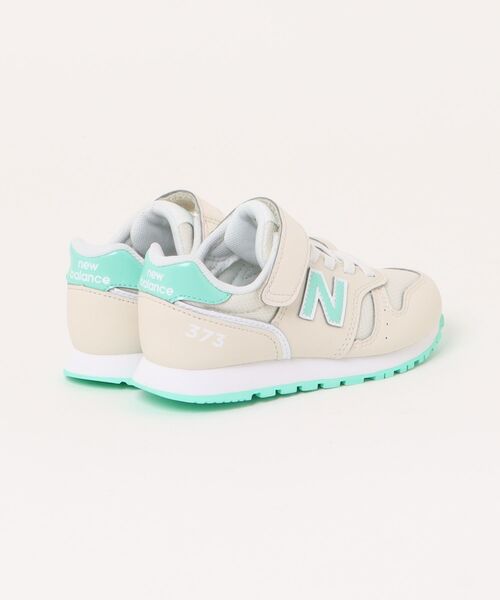 NEW BALANCE(ニューバランス)の「new balance ニューバランス Y373【軽量/細幅】キッズスニーカー 子供靴 ストラップシューズ 1本ベルト Y37314C ベージュ/グリーン(スニーカー・キッズ・アイボリー・17.0cm/17.5cm/18.0cm/18.5cm/19.0cm/20.0cm/21.0cm)」の2枚目の写真