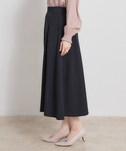 couture brooch（クチュールブローチ）の「【洗える・通勤】ビットベルト タックスカート（スカート・レディース・ブラウン系その他/ネイビー・36/40/38/42）」の19枚目の写真