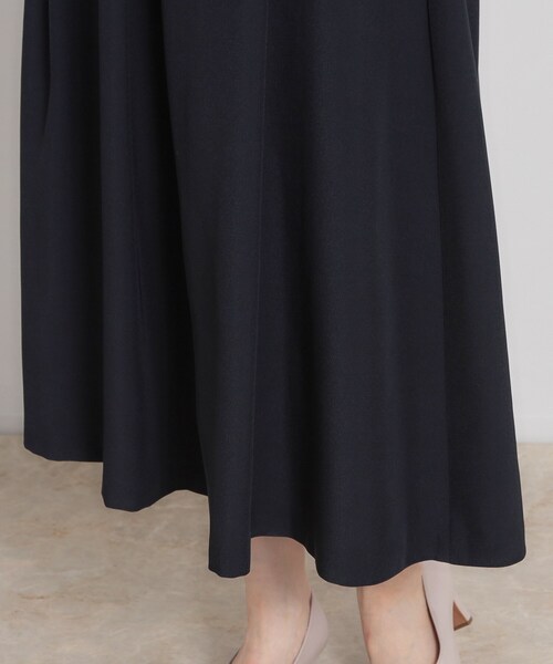 couture brooch（クチュールブローチ）の「【洗える・通勤】ビットベルト タックスカート（スカート・レディース・ブラウン系その他/ネイビー・36/40/38/42）」の6枚目の写真