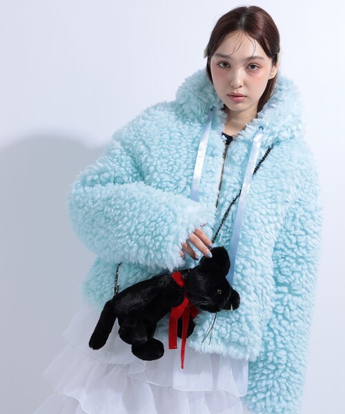 mmts(マミタス)の「"ミュウ" ぬいぐるみ BAG 旅行 猫 ユニセックス ライブ ギフト 推し活 バッグ(トートバッグ・レディース・ブラック・ONE SIZE)」の3枚目の写真