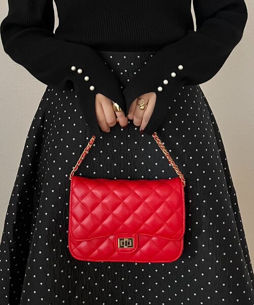 prose verse(プロズヴェール)の「ミニチェーンショルダーバッグ(トートバッグ・レディース・ブラック/ピンク/レッド/シルバー・FREE)」の3枚目の写真