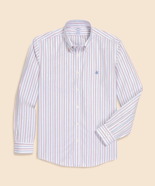 BROOKS BROTHERS(ブルックスブラザーズ)の「ストレッチオックスフォード GFロゴ シーズナルパターン カジュアルシャツ Regular Fit(シャツ/ブラウス・メンズ・ライトブルー/グリーン/ホワイト×レッド/ブルー/ネイビー/レッド/レッド系その他/ホワイト×ブルー/ストライプ/ブルー系その他・LARGE/MEDIUM/X-LARGE/SMALL/X-SMALL)」の9枚目の写真