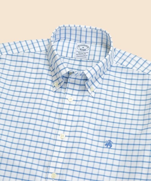 BROOKS BROTHERS(ブルックスブラザーズ)の「ストレッチオックスフォード GFロゴ シーズナルパターン カジュアルシャツ Regular Fit(シャツ/ブラウス・メンズ・ライトブルー/グリーン/ホワイト×レッド・LARGE/MEDIUM/X-LARGE/SMALL/X-SMALL)」の14枚目の写真