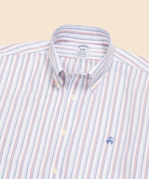 BROOKS BROTHERS(ブルックスブラザーズ)の「ストレッチオックスフォード GFロゴ シーズナルパターン カジュアルシャツ Regular Fit(シャツ/ブラウス・メンズ・ライトブルー/グリーン/ホワイト×レッド・LARGE/MEDIUM/X-LARGE/SMALL/X-SMALL)」の20枚目の写真