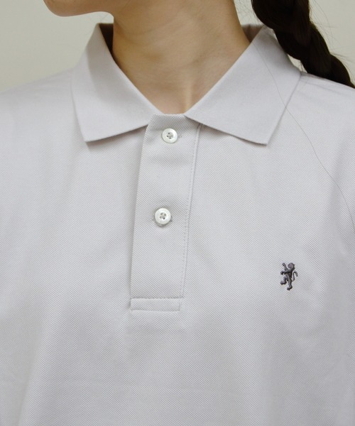 GYMPHLEX（ジムフレックス）の「Gymphlex/ジムフレックス　ポロカラードルマンスリーブプルオーバー　POLO COLLAR DOLMAN SLEEVE PULLOVER　GY-C0447 KKA（ポロシャツ・レディース・オフホワイト/ブルー/ブラック・14）」の13枚目の写真