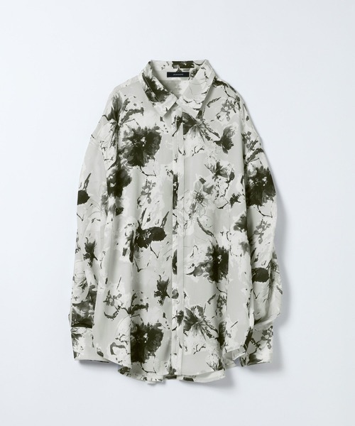 JEANASIS（ジーナシス）の「フラワーシフォンレギュラーシャツ/656732（シャツ/ブラウス・レディース・ブルー系その他/ホワイト系その他/ブラック系その他・FREE）」の2枚目の写真