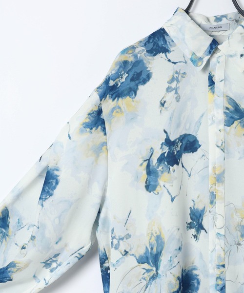 JEANASIS（ジーナシス）の「フラワーシフォンレギュラーシャツ/656732（シャツ/ブラウス・レディース・ブルー系その他/ホワイト系その他/ブラック系その他・FREE）」の16枚目の写真