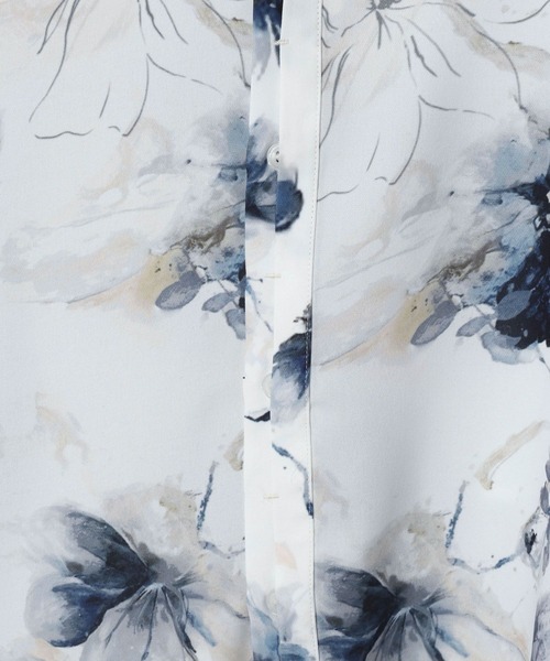 JEANASIS（ジーナシス）の「フラワーシフォンレギュラーシャツ/656732（シャツ/ブラウス・レディース・ブルー系その他/ホワイト系その他/ブラック系その他・FREE）」の7枚目の写真