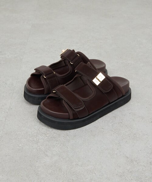 GALLARDAGALANTE(ガリャルダガランテ)の「【2.718】ダブルベルトサンダル(サンダル・レディース・ダークブラウン/ブラック・38/37/36)」の7枚目の写真