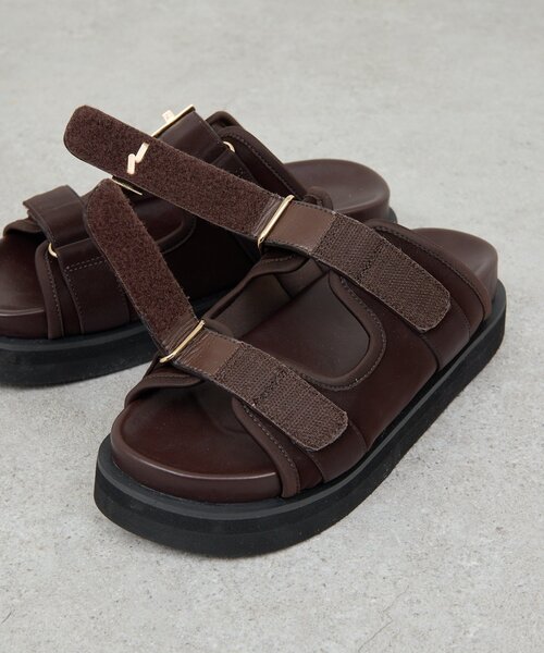 GALLARDAGALANTE(ガリャルダガランテ)の「【2.718】ダブルベルトサンダル(サンダル・レディース・ダークブラウン/ブラック・38/37/36)」の11枚目の写真
