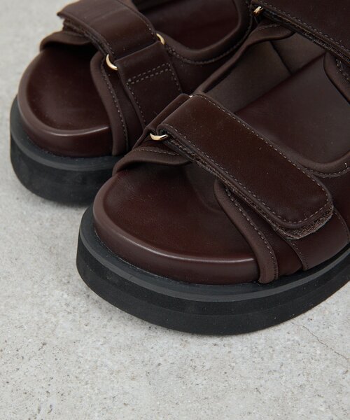 GALLARDAGALANTE(ガリャルダガランテ)の「【2.718】ダブルベルトサンダル(サンダル・レディース・ダークブラウン/ブラック・38/37/36)」の13枚目の写真
