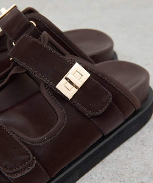 GALLARDAGALANTE(ガリャルダガランテ)の「【2.718】ダブルベルトサンダル(サンダル・レディース・ダークブラウン/ブラック・38/37/36)」の14枚目の写真