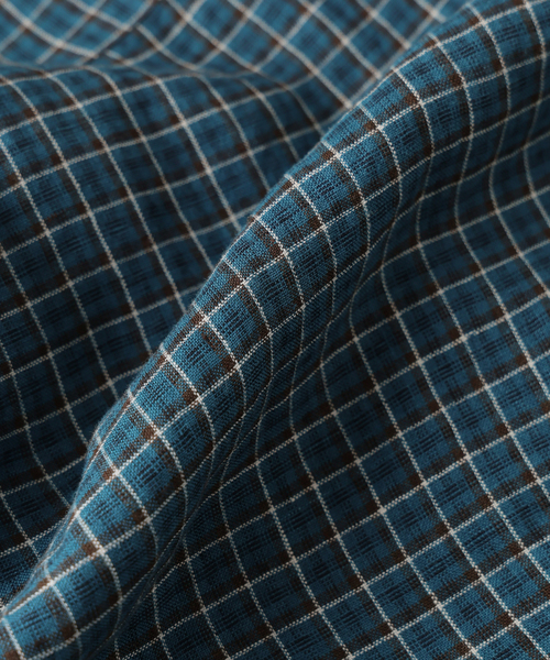 JOURNAL STANDARD(ジャーナルスタンダード)の「チェック ソフト リネン シャツ(シャツ/ブラウス・メンズ・ベージュ/オレンジ/クリアブルー/ブラック系その他・SMALL/MEDIUM/LARGE)」の9枚目の写真