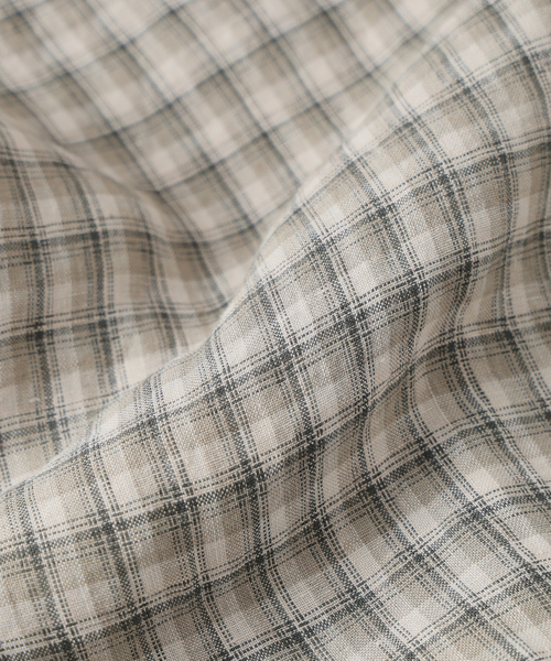 JOURNAL STANDARD(ジャーナルスタンダード)の「チェック ソフト リネン シャツ(シャツ/ブラウス・メンズ・ベージュ/オレンジ/クリアブルー/ブラック系その他・SMALL/MEDIUM/LARGE)」の11枚目の写真