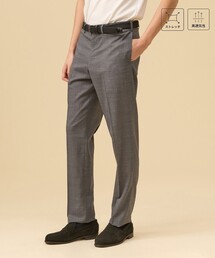 驚きの軽さ【洗える / 高通気性 / ストレッチ性 / 防シワ】プレーンウィーブ スラックス / ノータック