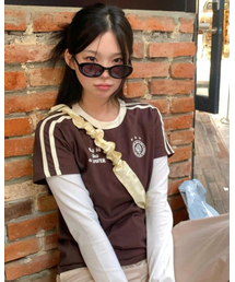 W LLF UNIFORM S/S TEE(BROWN)