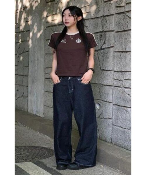 HAVISM（ヘビズム）の「W LLF UNIFORM S/S TEE(BROWN)（Tシャツ/カットソー・レディース・その他・ONE SIZE）」の4枚目の写真