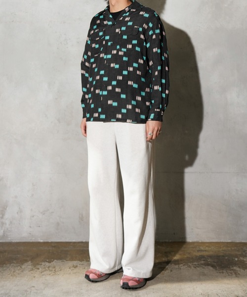 TOWNCRAFT / タウンクラフト PRINTED LOOP COLLAR SHIRT 総柄 レーヨン ループカラーシャツ
