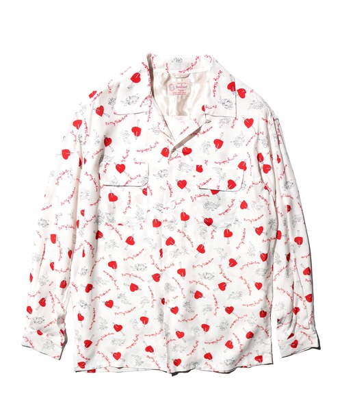 TOWNCRAFT / タウンクラフト PRINTED LOOP COLLAR SHIRT 総柄 レーヨン ループカラーシャツ