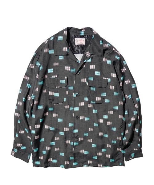 TOWNCRAFT / タウンクラフト PRINTED LOOP COLLAR SHIRT 総柄 レーヨン ループカラーシャツ