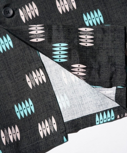 TOWNCRAFT / タウンクラフト PRINTED LOOP COLLAR SHIRT 総柄 レーヨン ループカラーシャツ