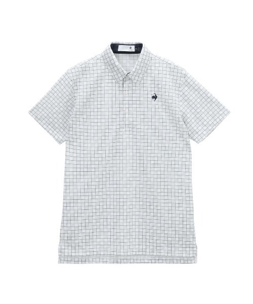 le coq sportif GOLF(ルコックスポルティフゴルフ)の「【le coq sportif GOLF】吸汗速乾/ストレッチ/UV CUT(UPF30)/遮熱/高通気 ルースタータイル柄半袖ポロシャツ ゴルフウェア(ビジネスシャツ・メンズ・サックスブルー/グレー/ネイビー・XL/L/M/3L)」の1枚目の写真