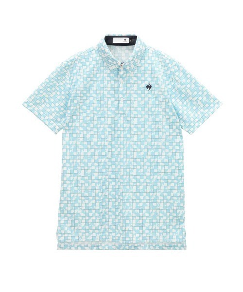 le coq sportif GOLF(ルコックスポルティフゴルフ)の「【le coq sportif GOLF】吸汗速乾/ストレッチ/UV CUT(UPF30)/遮熱/高通気 ルースタータイル柄半袖ポロシャツ ゴルフウェア(ビジネスシャツ・メンズ・サックスブルー/グレー/ネイビー・XL/L/M/3L)」の3枚目の写真