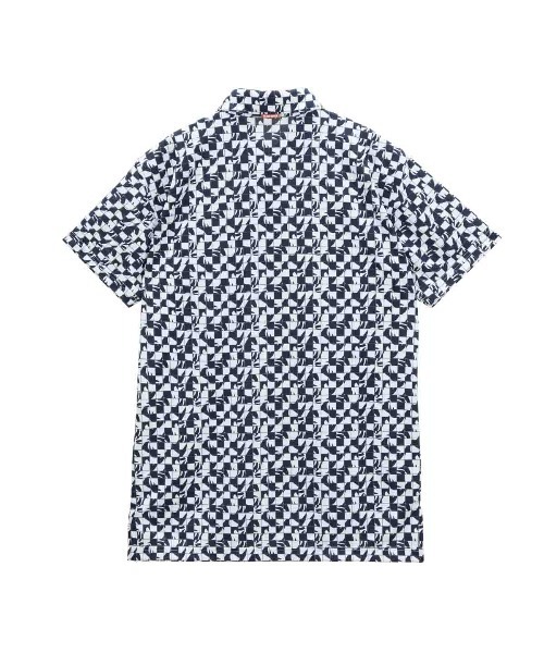 le coq sportif GOLF(ルコックスポルティフゴルフ)の「【le coq sportif GOLF】吸汗速乾/ストレッチ/UV CUT(UPF30)/遮熱/高通気 ルースタータイル柄半袖ポロシャツ ゴルフウェア(ビジネスシャツ・メンズ・サックスブルー/グレー/ネイビー・XL/L/M/3L)」の5枚目の写真