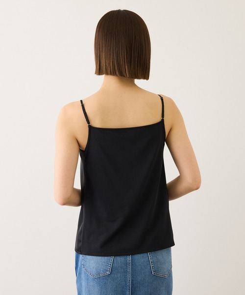 ROPE'（ロペ）の「サテンコンビジャージーキャミソール/イージーケア（キャミソール・レディース・オフホワイト/ブラック・FREE）」の10枚目の写真