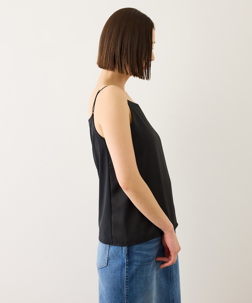 ROPE'（ロペ）の「サテンコンビジャージーキャミソール/イージーケア（キャミソール・レディース・オフホワイト/ブラック・FREE）」の11枚目の写真