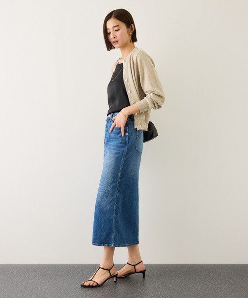 ROPE'（ロペ）の「サテンコンビジャージーキャミソール/イージーケア（キャミソール・レディース・オフホワイト/ブラック・FREE）」の12枚目の写真