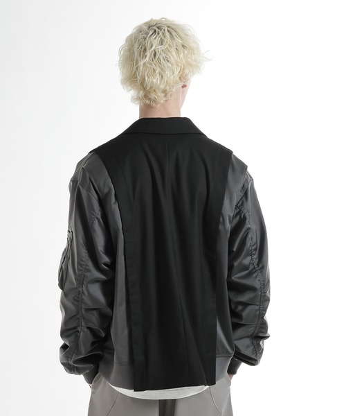 HARE（ハレ）の「MA-1ドッキングジャケット(HARE)（テーラードジャケット・メンズ・ネイビー/ブラック・FREE）」の11枚目の写真