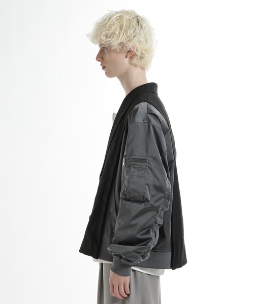 HARE（ハレ）の「MA-1ドッキングジャケット(HARE)（テーラードジャケット・メンズ・ネイビー/ブラック・FREE）」の15枚目の写真