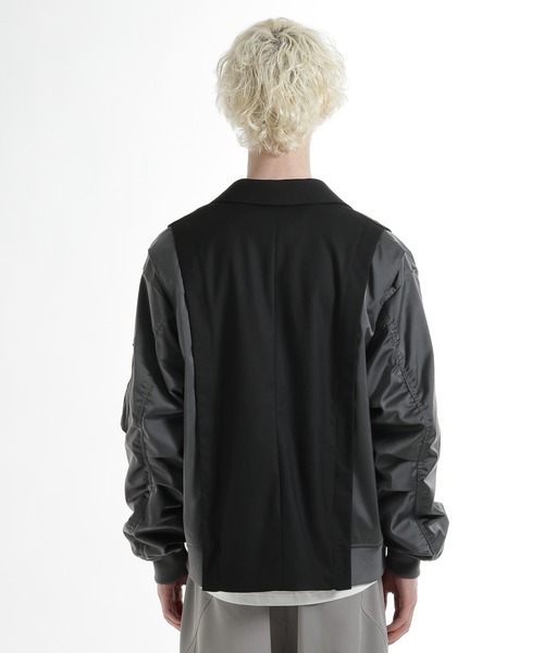 HARE（ハレ）の「MA-1ドッキングジャケット(HARE)（テーラードジャケット・メンズ・ネイビー/ブラック・FREE）」の16枚目の写真