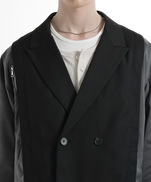 HARE（ハレ）の「MA-1ドッキングジャケット(HARE)（テーラードジャケット・メンズ・ネイビー/ブラック・FREE）」の18枚目の写真