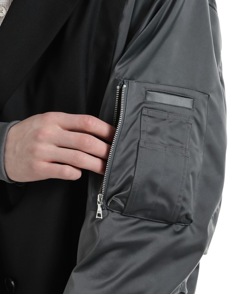 HARE（ハレ）の「MA-1ドッキングジャケット(HARE)（テーラードジャケット・メンズ・ネイビー/ブラック・FREE）」の21枚目の写真