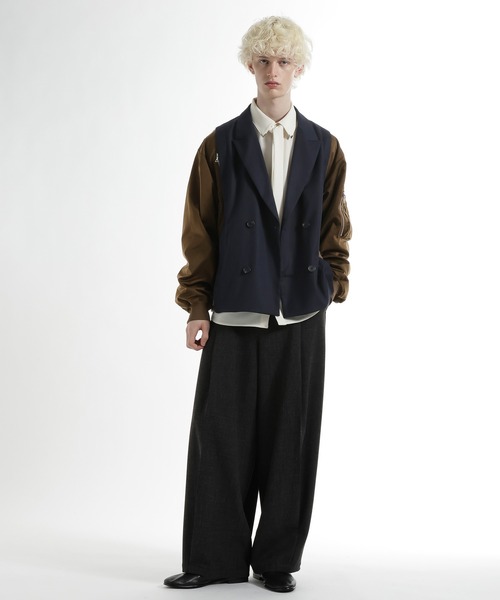 HARE（ハレ）の「MA-1ドッキングジャケット(HARE)（テーラードジャケット・メンズ・ネイビー/ブラック・FREE）」の7枚目の写真