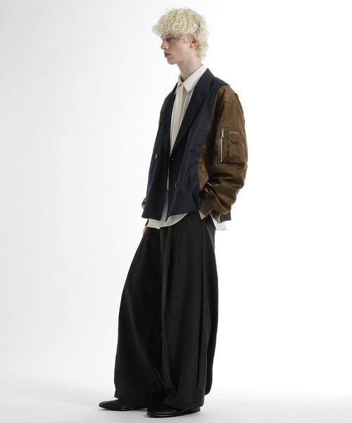 HARE（ハレ）の「MA-1ドッキングジャケット(HARE)（テーラードジャケット・メンズ・ネイビー/ブラック・FREE）」の8枚目の写真