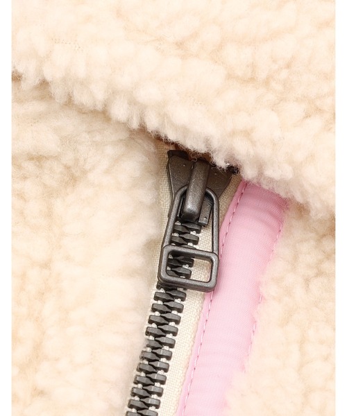 Little sunny bite(リトルサニーバイト)の「【8】【little sunny bite】AVIREX x little sunny bite Boa jacket(ライダースジャケット・レディース・ブラック/アイボリー・MEDIUM/SMALL)」の17枚目の写真