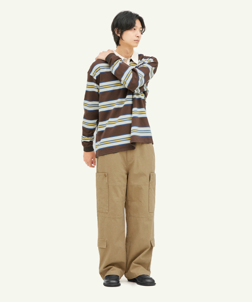 INTEMPOMOOD(インテンポムード)の「ボタンポケットカーゴパンツ_ベージュ(その他パンツ・レディース・ベージュ・MEDIUM/LARGE/X-LARGE)」の22枚目の写真