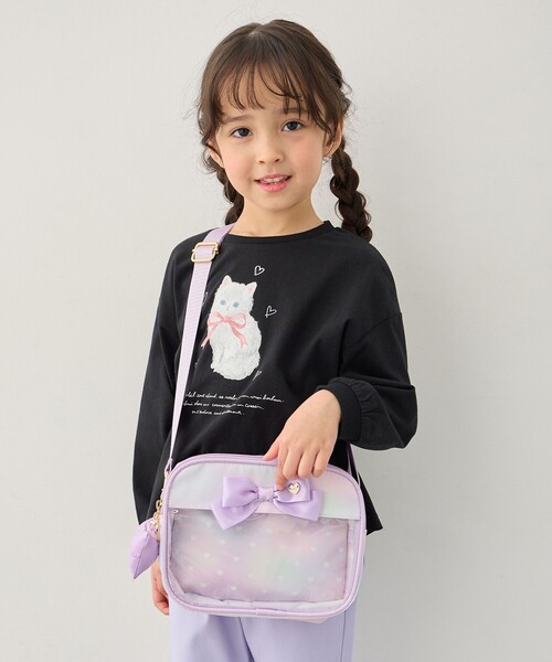 ANY(エニィ)の「クリアポケットショルダーバッグ(ショルダーバッグ・キッズ・ブラック系/ライラック系8・F)」の2枚目の写真