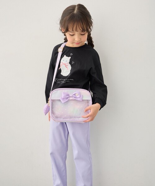 ANY(エニィ)の「クリアポケットショルダーバッグ(ショルダーバッグ・キッズ・ブラック系/ライラック系8・F)」の3枚目の写真