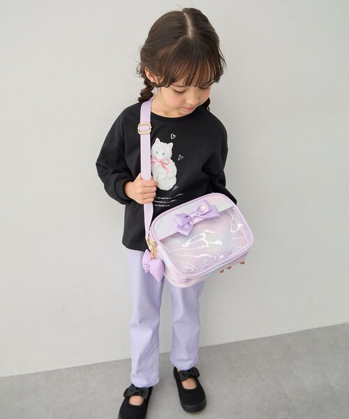 ANY(エニィ)の「クリアポケットショルダーバッグ(ショルダーバッグ・キッズ・ブラック系/ライラック系8・F)」の4枚目の写真