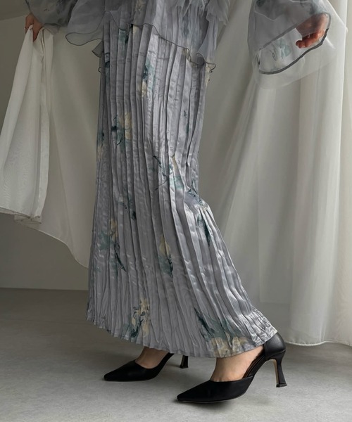 WILLFULLY（ウィルフリー）の「random tulle layered iris pleats OP（ドレス・レディース・ピンク系その他/オリーブ/ライトブルー・FREE/L）」の6枚目の写真