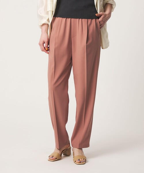 A DAY IN THE LIFE UNITED ARROWS(アデイインザライフユナイテッドアローズ)の「タックイージー テーパードパンツ ‐ウォッシャブル‐<A DAY IN THE LIFE>(その他パンツ・レディース・ブラック/ネイビー/モカ/オレンジ・M/S)」の1枚目の写真